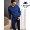 Pigiama uomo taglie forti caldocotone interlock Il Granchio GP2093/C