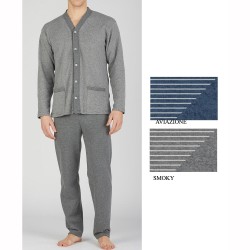 Pigiama uomo taglie forti aperto punto Milano Bip Bip 6153