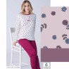 Pigiama donna caldocotone interlock Karel KF9010 - taglia XL