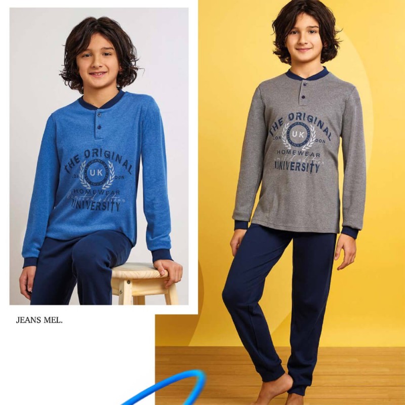 Pigiama ragazzo caldocotone interlock Il Granchio GP4139