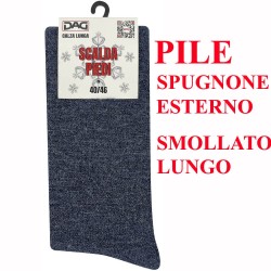 Calza uomo lunga pile Dag Scaldapiedi L. - 12 paia