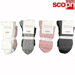 Calza donna corta caldocotone Scopri Terra - 12 paia