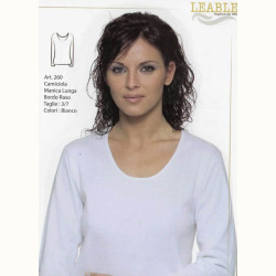 LEABLE 3 MAGLIA DONNA COTONE INTERLOCK MANICA LUNGA 260