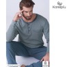Pigiama uomo taglie forti caldocotone interlock Karel KF9307