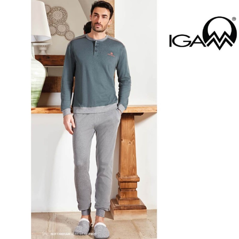 Pigiama uomo caldocotone interlock Igam NPA120