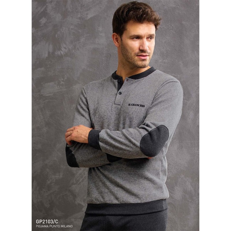 Pigiama uomo taglie forti punto Milano Il Granchio GP2103/C
