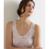 Canottiera donna spalla larga taglio laser pizzo Jadea 8024
