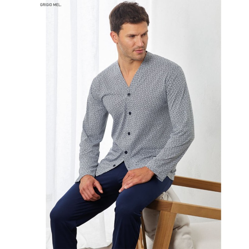Pigiama uomo aperto cotone Il Granchio GP1148/A