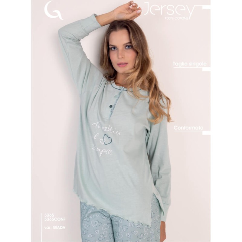 Pigiama donna taglie forti cotone Gary 5365conf
