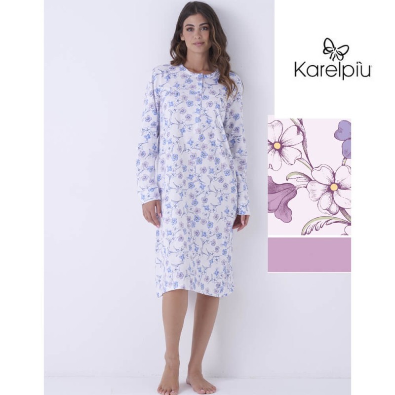 Camicia da notte cotone Karel KE0017