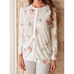 Pigiama donna aperto cotone Nottingham NPB030