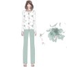 Pigiama donna aperto cotone Nottingham NPB030