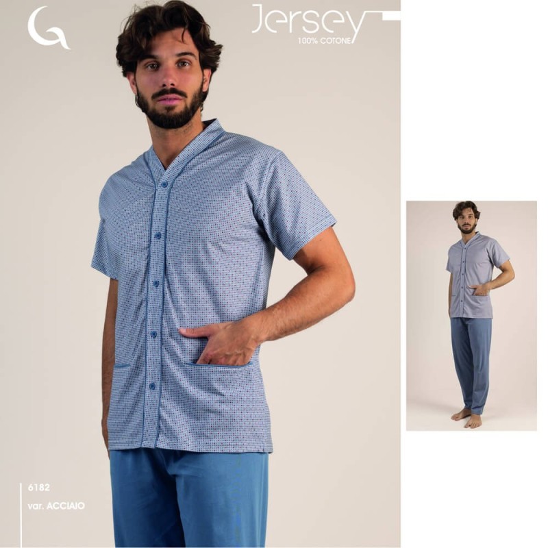 Pigiama uomo aperto cotone Gary 6182