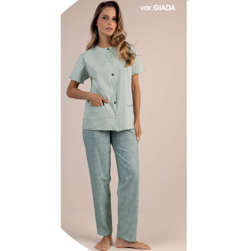 Pigiama donna aperto cotone Gary 5366