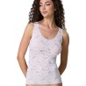 Canottiera donna spalla larga taglio laser pizzo Jadea 8024