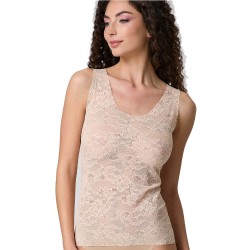 Canottiera donna spalla larga taglio laser pizzo Jadea 8024