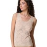 Canottiera donna spalla larga taglio laser pizzo Jadea 8024