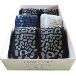 Antiscivolo donna corto cotone Leondoro 058 - 6 paia