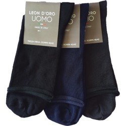 LEONDORO 6 PAIA CALZA UOMO COTONE CORTA 670/C