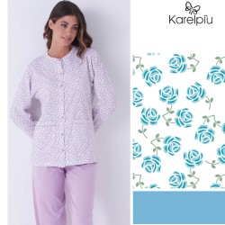 Pigiama donna aperto cotone Karel KE0021