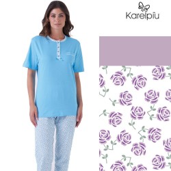 Pigiama donna 3 pezzi cotone Karel KE0024 3D