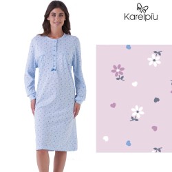 Camicia da notte donna taglie forti cotone Karel KE0060