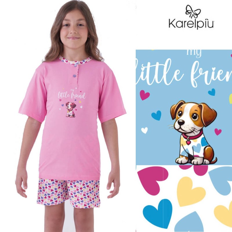 Pigiama bimba corto cotone Karel SK0181