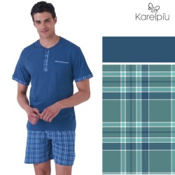 Pigiama uomo taglie forti corto cotone Karel KE0268