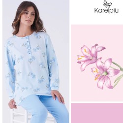 Pigiama donna taglie forti  cotone Karel KE0002