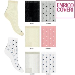 Calza bimba corta cotone elasticizzato Enrico Coveri Pretty 306Ass - 6 paia