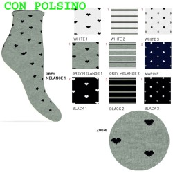 Calza donna corta cotone elasticizzato Enrico Coveri Papaya 268 1Ass - 12 paia