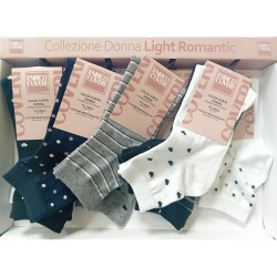 Calza donna corta cotone elasticizzato Enrico Coveri Papaya 268 1Ass - 12 paia