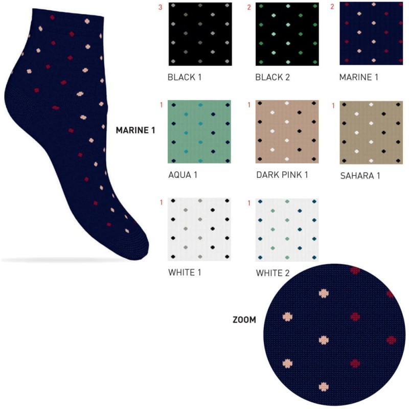 Calza donna corta cotone elasticizzato Enrico Coveri Papaya 280 1 Ass - 12 paia