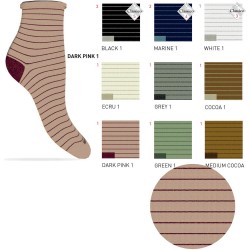 Calza donna corta cotone elasticizzato Enrico Coveri Papaya 281Ass - 12 paia