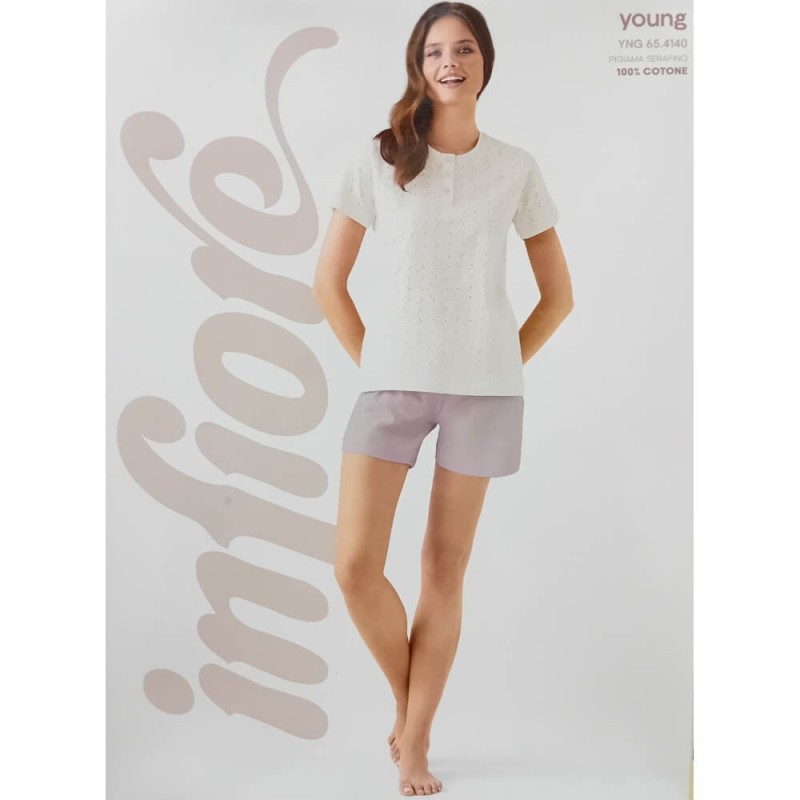Pigiama donna corto cotone Infiore YNG654140