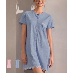 Camicia da notte donna aperta cotone Infiore DTL634233