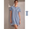 Camicia da notte donna aperta cotone Infiore DTL634233