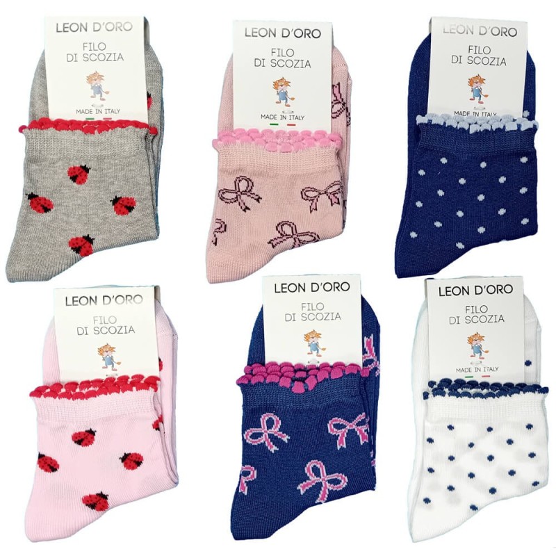 LEONDORO 6 PAIA CALZA BIMBA COTONE CORTA 227/M