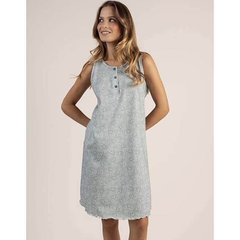Camicia da notte donna cotone Gary 5371