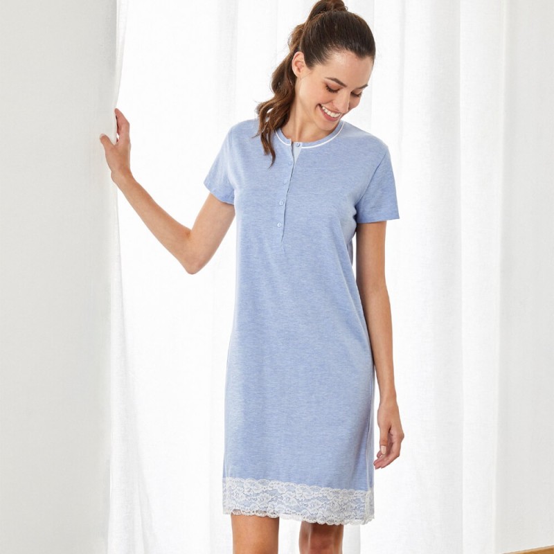 Camicia da notte donna cotone Il Granchio GP5148