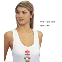 Canottiera donna taglie forti spalla larga cotone Leable 1404 - 6 pezzi taglie 10 e 12