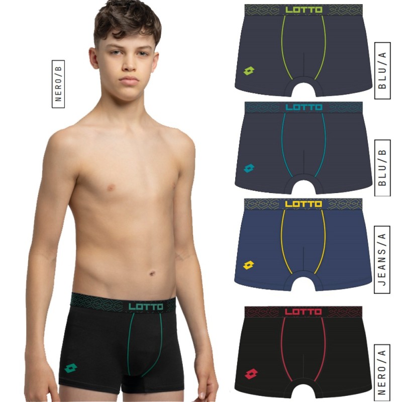 Boxer ragazzo cotone elasticizzato Lotto LB4286 - 6 boxer