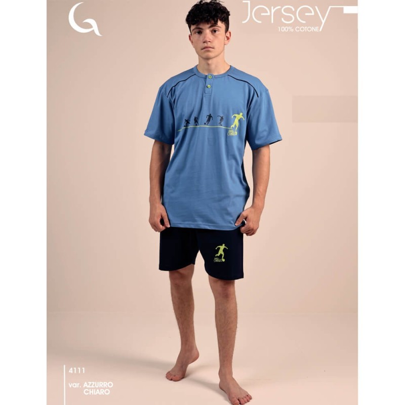 Pigiama ragazzo corto cotone Gary 4111