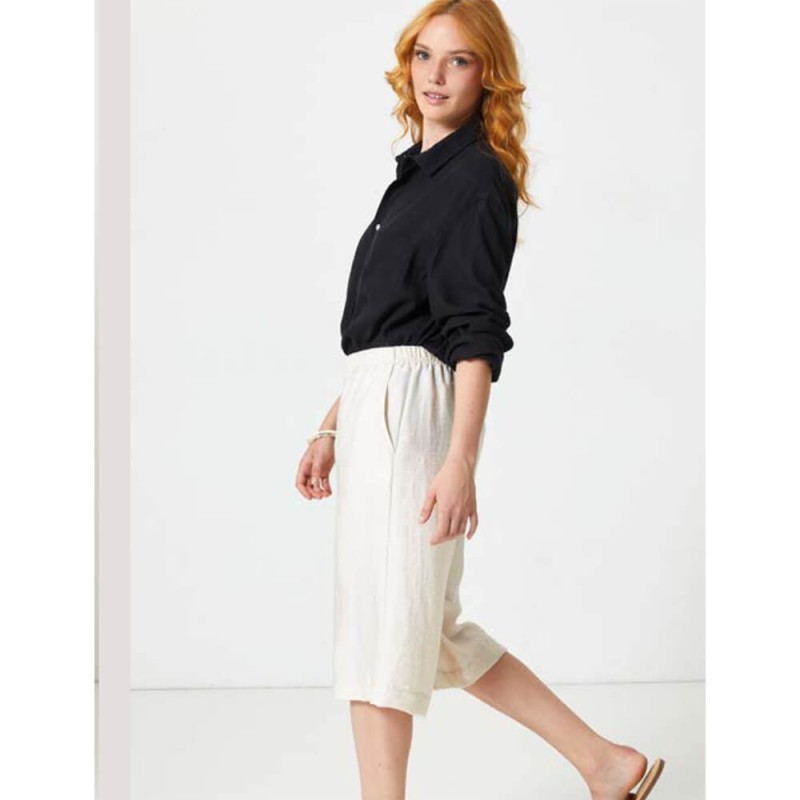 Bermuda donna viscosa e lino Jadea 4946
