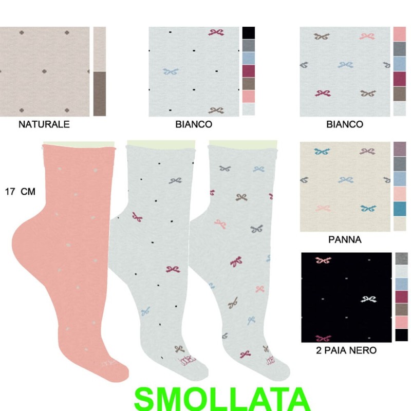 Calza donna corta cotone elasticizzato Jadea JCM201 - 6 paia