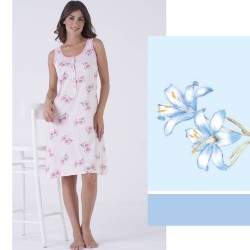 Camicia da notte donna taglie forti cotone Karel 0336