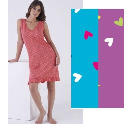 Camicia da notte donna cotone Karel 0318