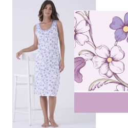 Camicia da notte donna cotone Karel 0302