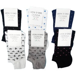 LEONDORO 6 PAIA MINICALZA DONNA FILO DI SCOZIA 518