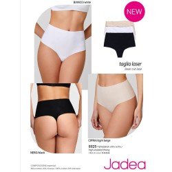 Perizoma donna vita alta taglio laser cotone elasticizzato Jadea 8025 - 3 pezzi